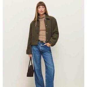 Nwts reformation Enzo jacket olive/green